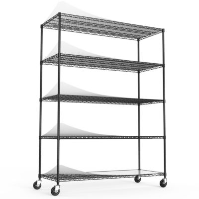 Heavy Duty Adjustable Storage Rack - 7500lbs - 82"x60"x24" - Black