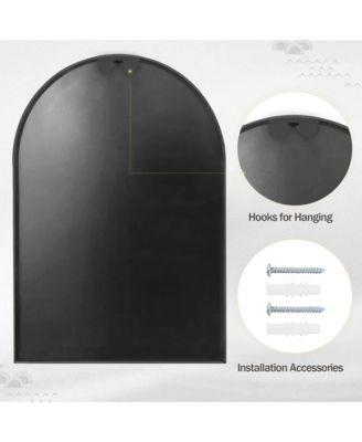 Arched Wall Mounted Mirror 20"x30" in Black