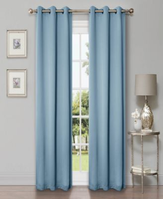 Solid Semi Blackout Grommet Washable Room Darkening Curtain Panels, Set of 2