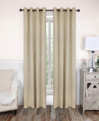 Solid Classic Modern Wrinkle Resistant Room Darkening 8-Piece Curtain Set with Grommet Header Top, 52" X 84"