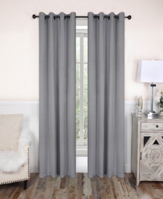 Set of 8 Classic Solid Room Darkening Grommet Top Curtains, 52" x 84"