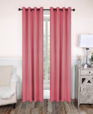 Solid Semi Blackout Grommet Washable Room Darkening Curtain Panels, Set of 2