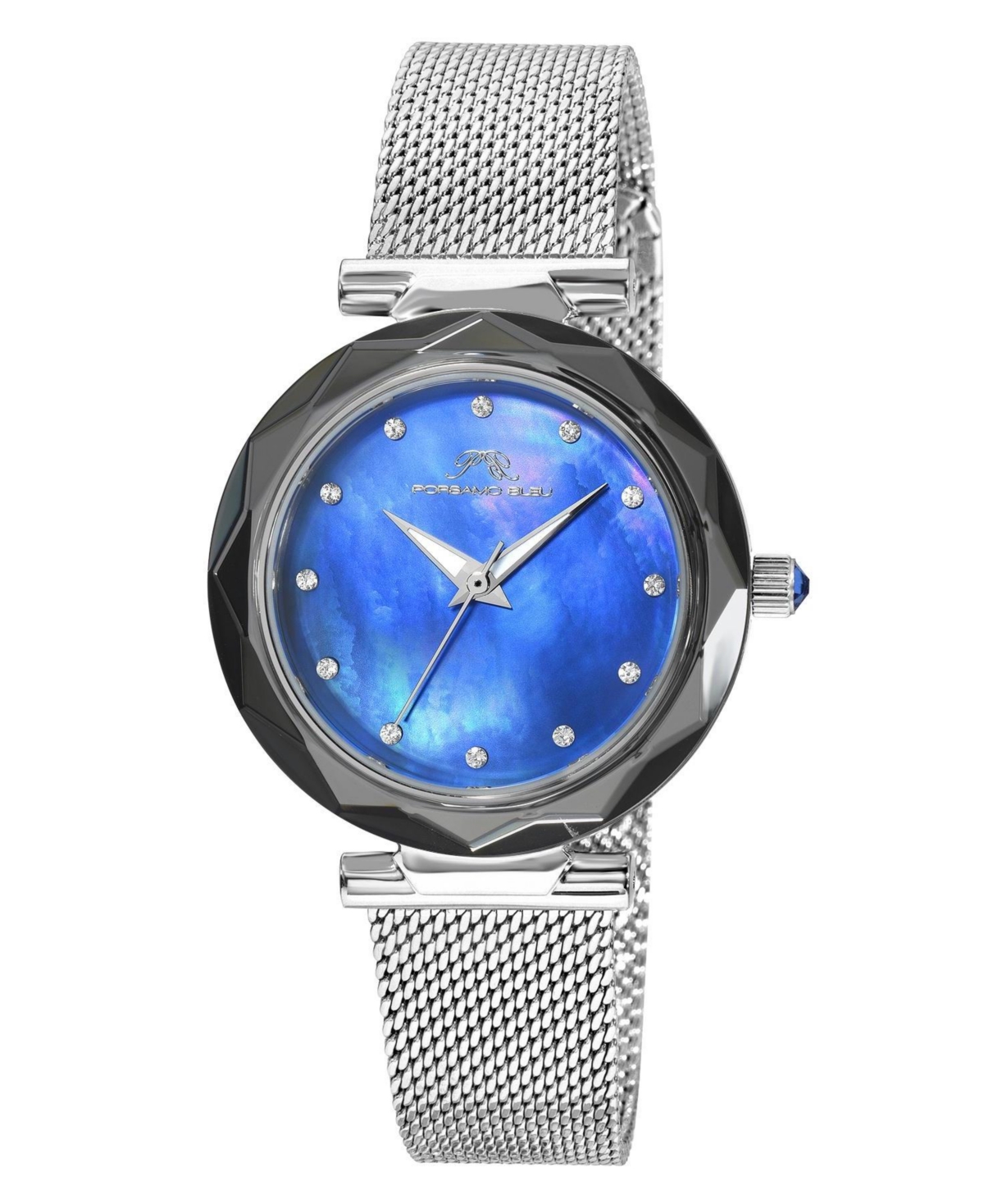 Hazel Stainless Steel Silver Tone & Blue Women's Watch 1272AHAS - Silver-tone