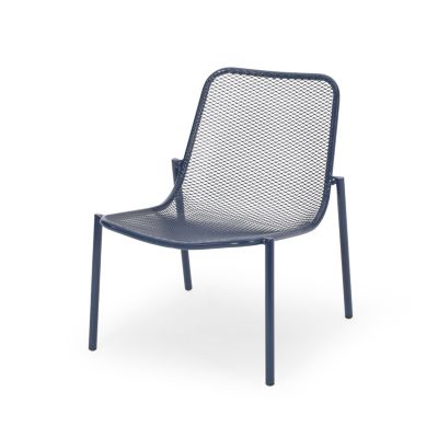 Streamdale Stackable Matte Navy Blue Iron Chairs for Sun-Soaked Summer Days