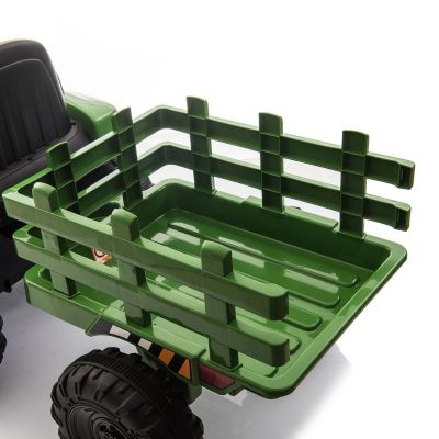 Streamdale Kids Ride-On Tractor with Trailer & Lights, Perfect Gift for Ages 3-6