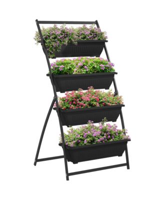 4-Tiered Vertical Garden Ergonomic, Space-Saving, Elevated Planter