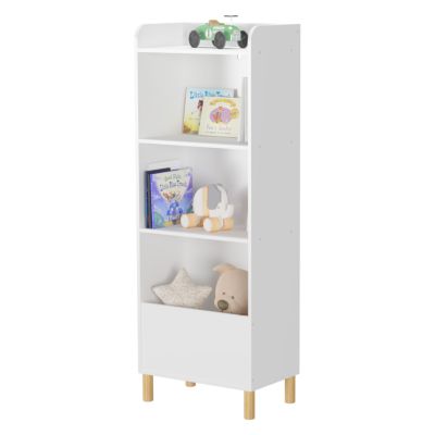 4-Tier Kids Bookcase & Toy Storage Organizer