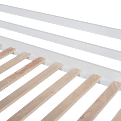 Streamdale Twin Loft Bed with Ladder, Slide, Blackboard, and Light Strip