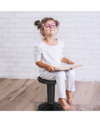 Adjustable Active Learning Stool Sitting Home Office Wobble Chair with Cushion Seat