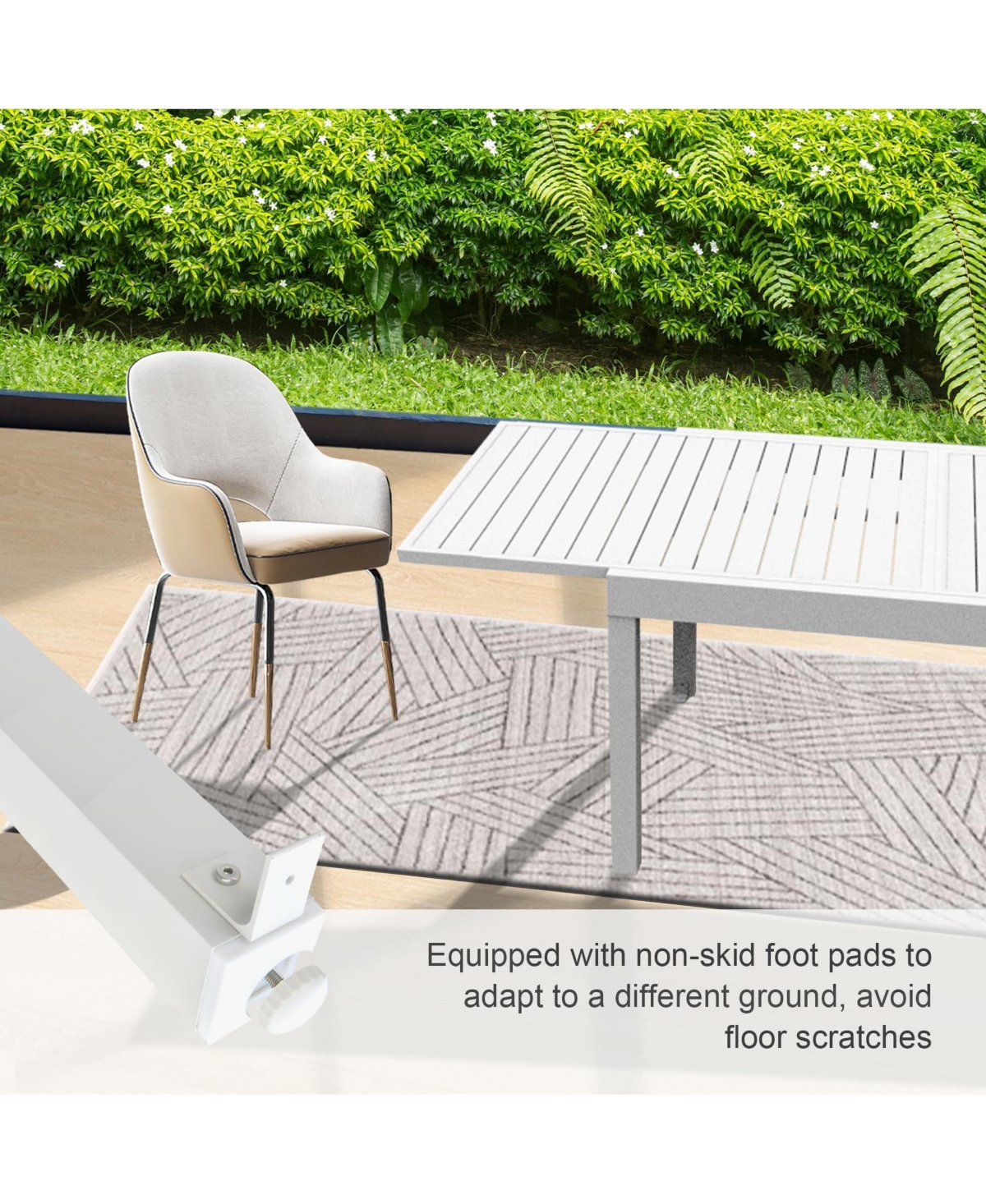 Streamdale Expandable Dining Table Rust-Free Aluminum