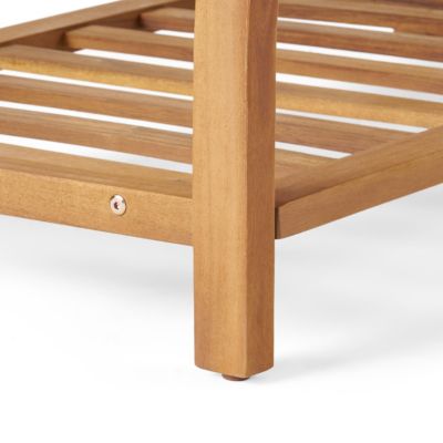 Acacia Wood Seating Set Weather-Resistant, Slatted Design