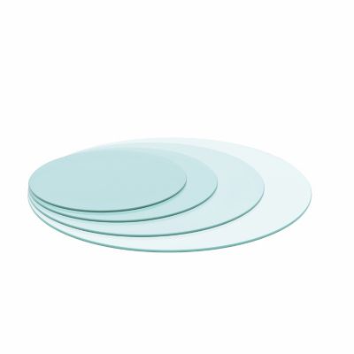  Round Tempered Glass Table Top Clear Glass