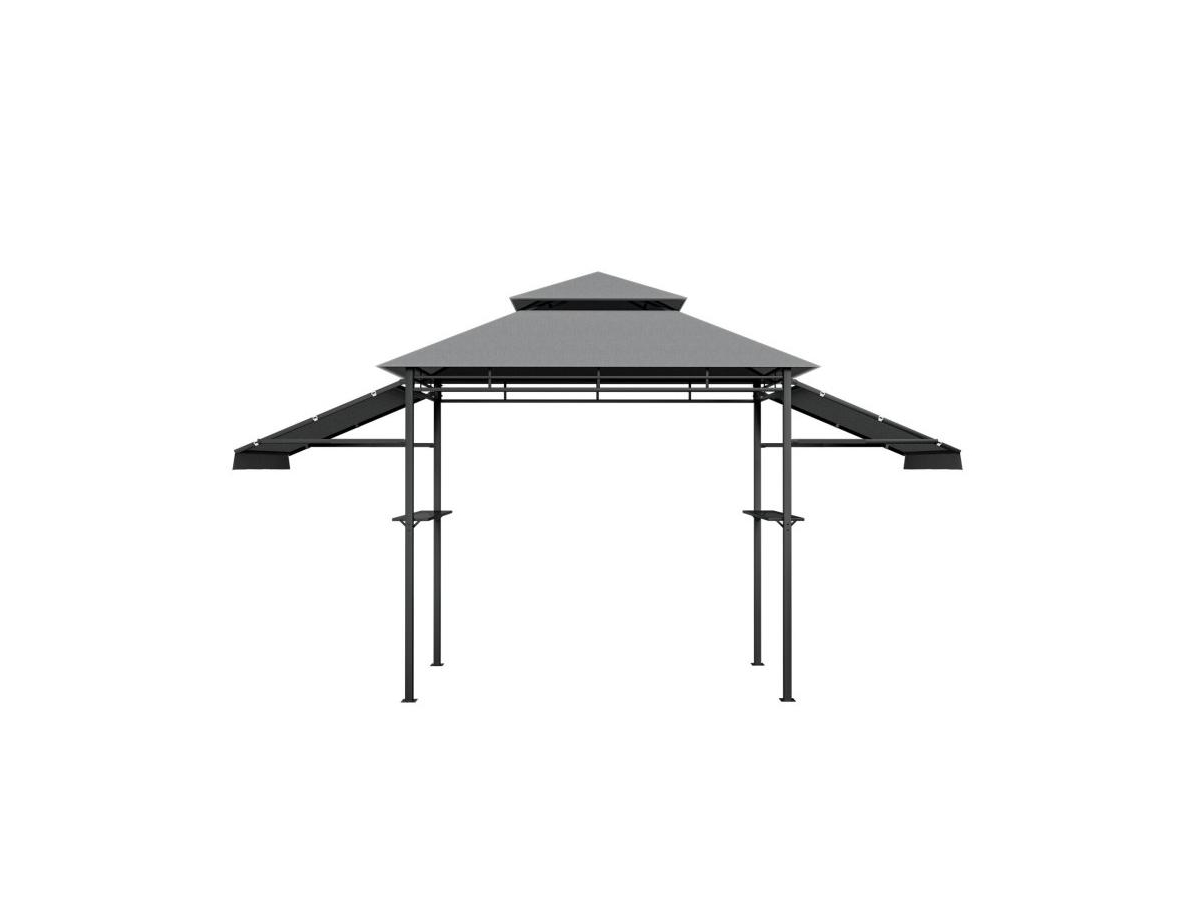 Slickblue x 4 Feet Patio Bbq Grill Gazebo Canopy with Dual Side Awnings