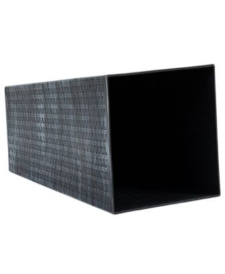 Stylish Rattan-Like Set of 3 Self-Draining Planter Pots (14x14x24")