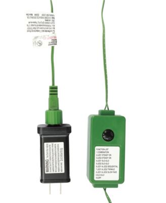 9ft Pre Lit Green Slim Fir Artificial Christmas Tree with 500 strawberry Lights,9 Functional Warm White Multi color, remote controller