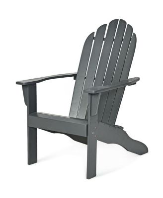 Acacia Wood Outdoor Adirondack Chair with Ergonomic Design