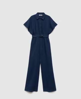 Women's Belt Long Jumpsuit