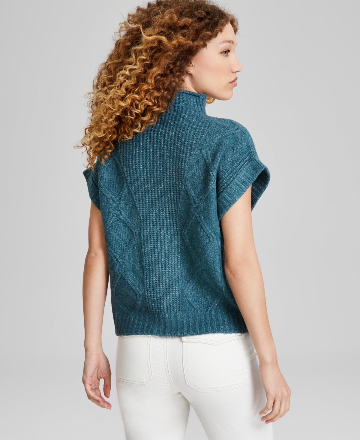And Now This Women's Funnel-Neck Short-Sleeve Sweater Vest, Created for Macy's