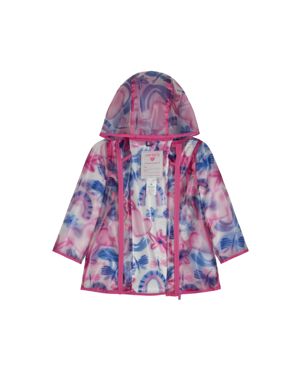 Carter's Toddler Girls Hooded Water-Resistanted Raincoat