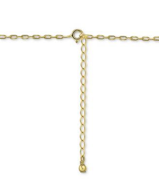 Initial E Pendant Necklace in 18k Gold-Plated Sterling Silver, 16" + 2" extender