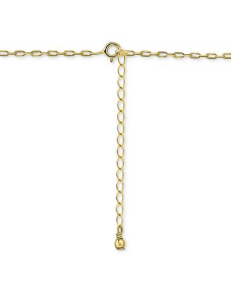 Initial K Pendant Necklace in 18k Gold-Plated Sterling Silver, 16" + 2" extender