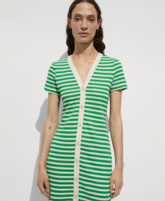 MANGO Women's Striped Jersey Dress - Macy's