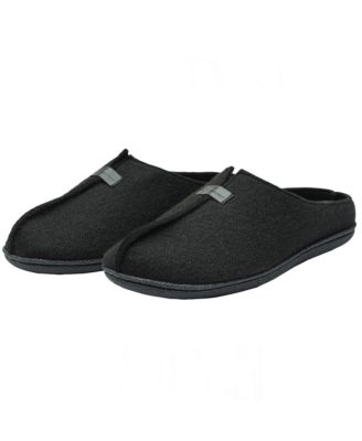 Mens Felt Faux Wool Clog Slippers Comfortable Cushion House Shoes