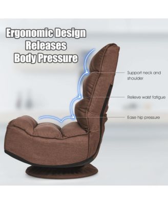 one pack Linen Gaming Chair Fabric 6-Position Folding Lazy Sofa chair