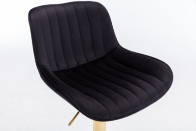 Velvet Footrest with Chrome Base bar stools