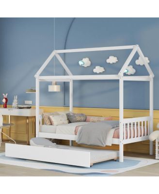 House Twin Bed With Trundle