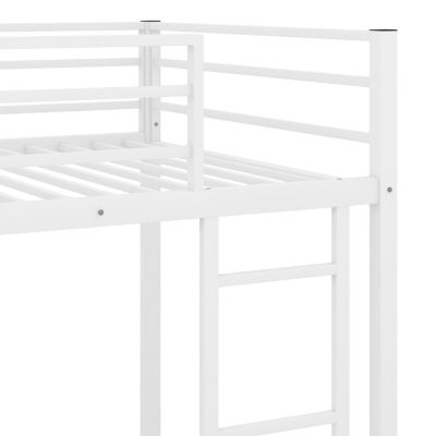 Streamdale Twin Over Twin Metal Bunk Bed, Low Bunk Bed With Ladder