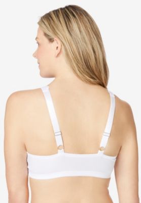 Plus Size Embroidered Front-Close Underwire Bra