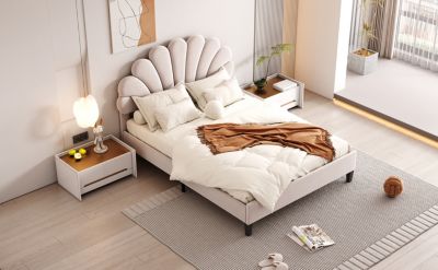 Streamdale Upholstered Platform Bed with Velvet Headboard