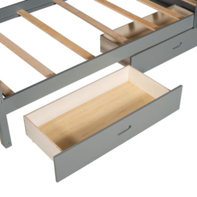 Streamdale Twin-Over-Twin Bunk Bed With Ladders And Two Storage Drawers