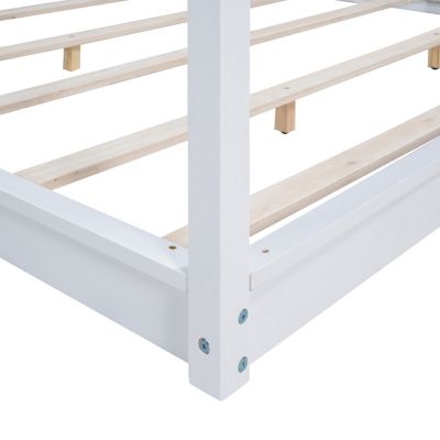 Streamdale King Size Canopy Platform Bed With Support Legs