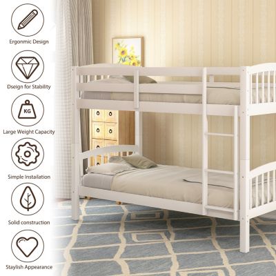 Streamdale Twin Over Twin Bunk Bed With Ladder