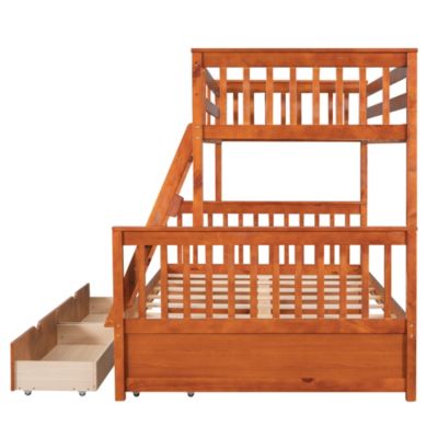 Streamdale Twin-Over-Full Bunk Bed With Ladders And Two Storage Drawers