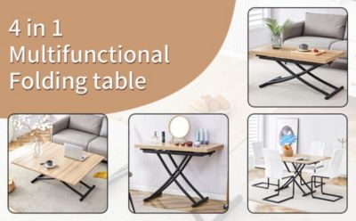 Adjustable Height Foldable Table with Easy Assembly