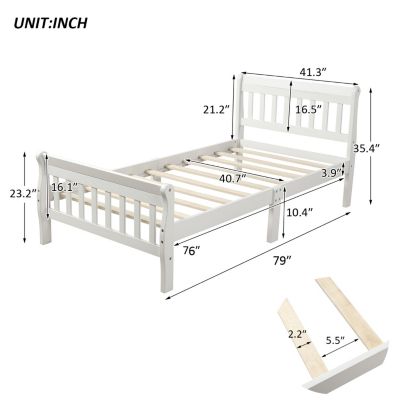 Streamdale Twin Platform Bed Frame with Headboard and Footboard