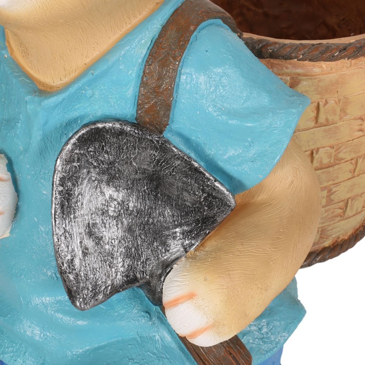 Streamdale Furniture Cast Stone Rabbit Planter Liven up Your Outdoor Oasis - Blue+brown