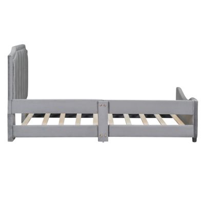 Streamdale Gray Striped Upholstered Twin Daybed