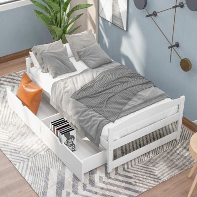 Streamdale Twin Size Platform Bed, With Two Drawers