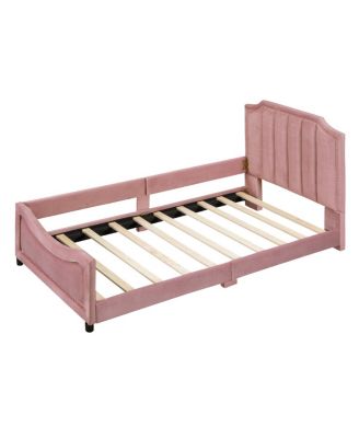 Streamdale Gray Striped Upholstered Twin Daybed