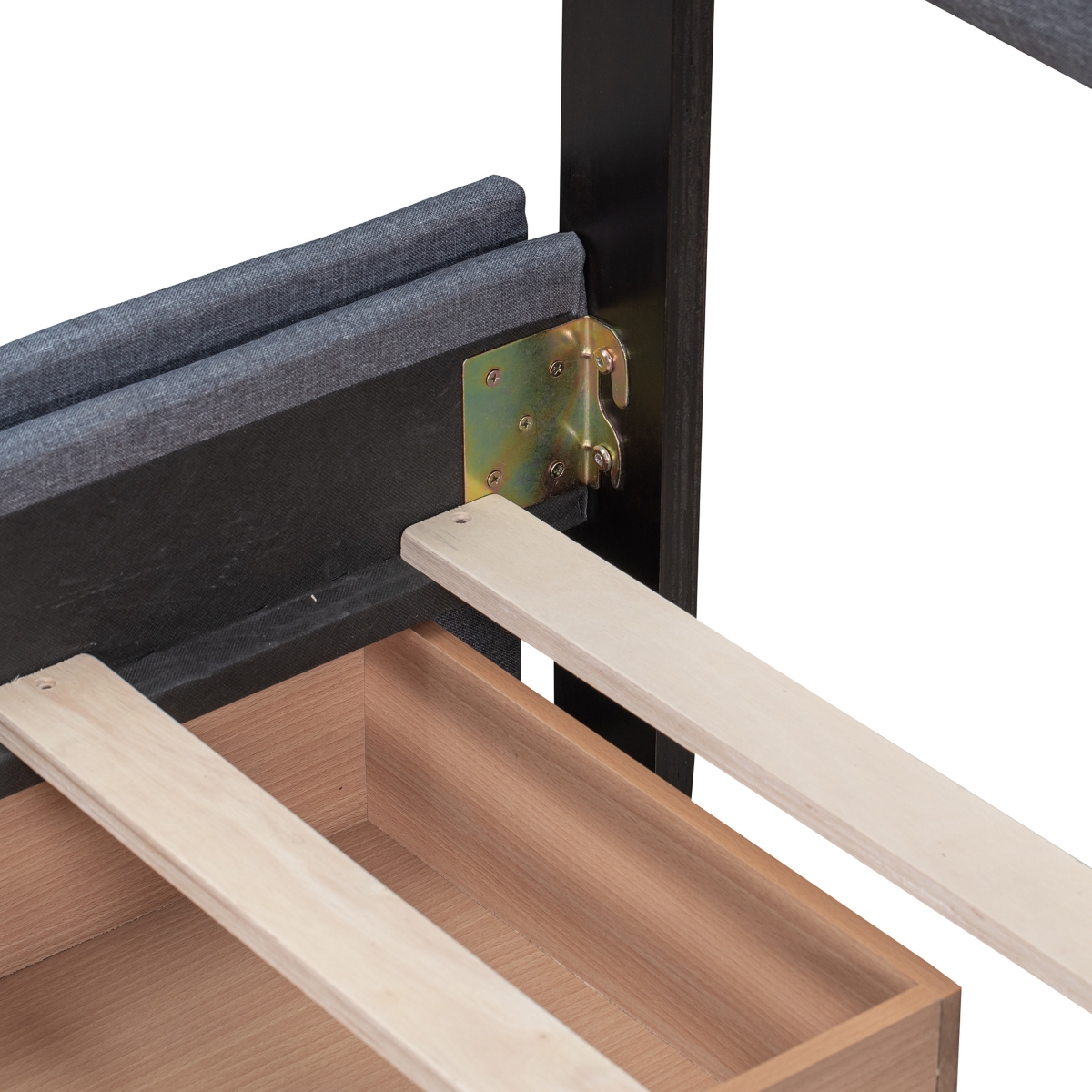 Streamdale Linen Platform Bed with Drawers