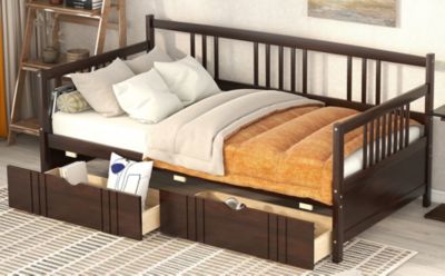 Streamdale Twin Size Daybed Wood Bed With Two Drawers
