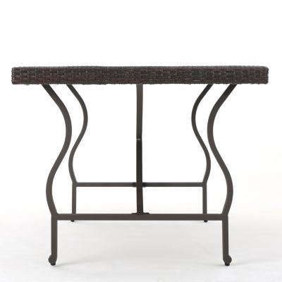 Streamdale Sleek 70" Wicker Dining Table for Patio Expansions