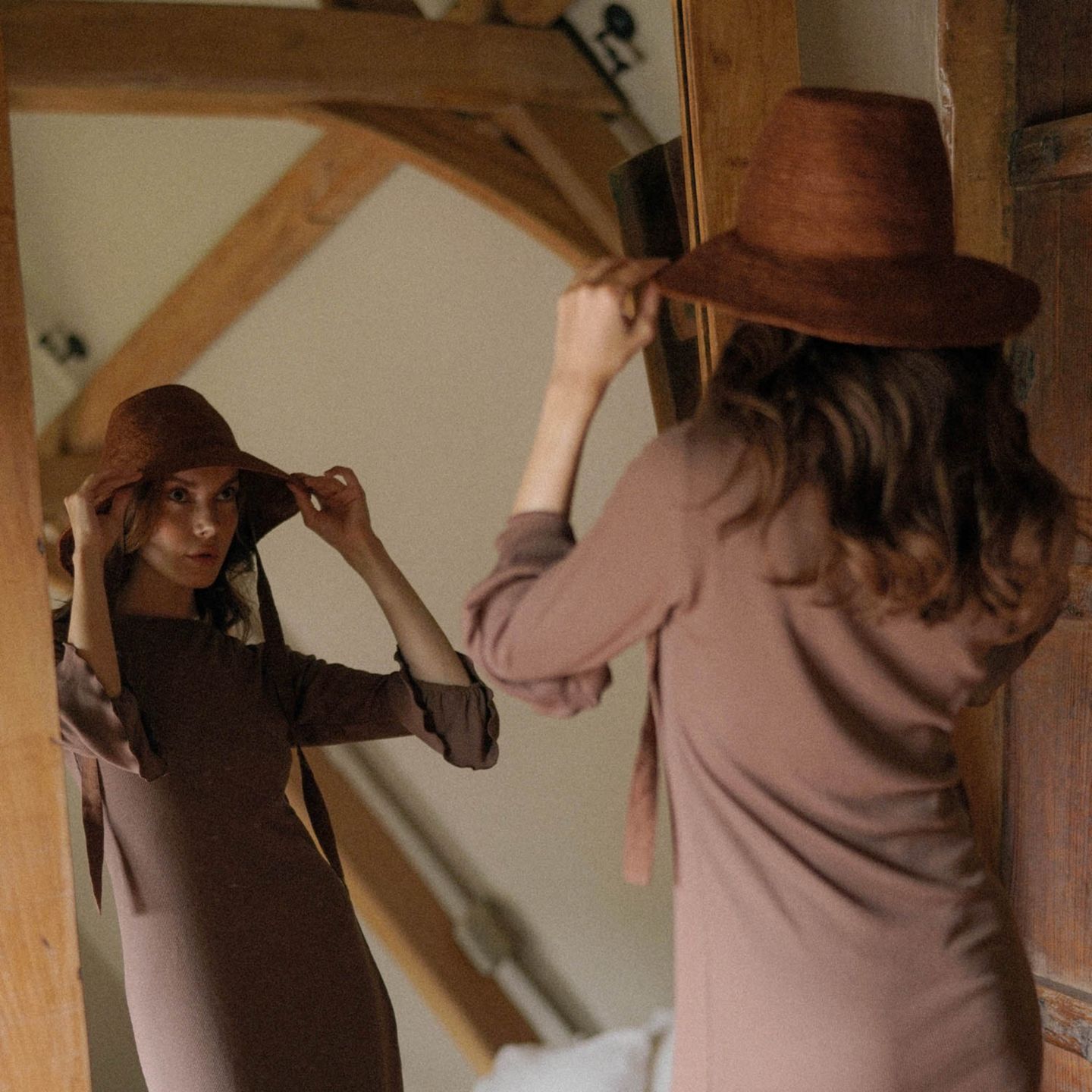 Женский головной убор Brunna.co Meg Jute Straw Hat In Burnt Sienna, цвет: Сиена ржавый / Медный — фото 4