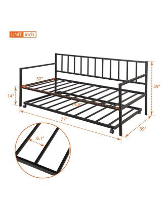 Twin Daybed with Trundle for Multifunctional Use