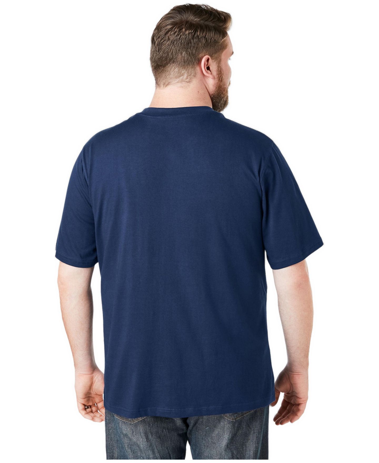 Мужская футболка Boulder Creek by KingSize Heavyweight Pocket V-Neck, цвет: Чёрный — фото 2