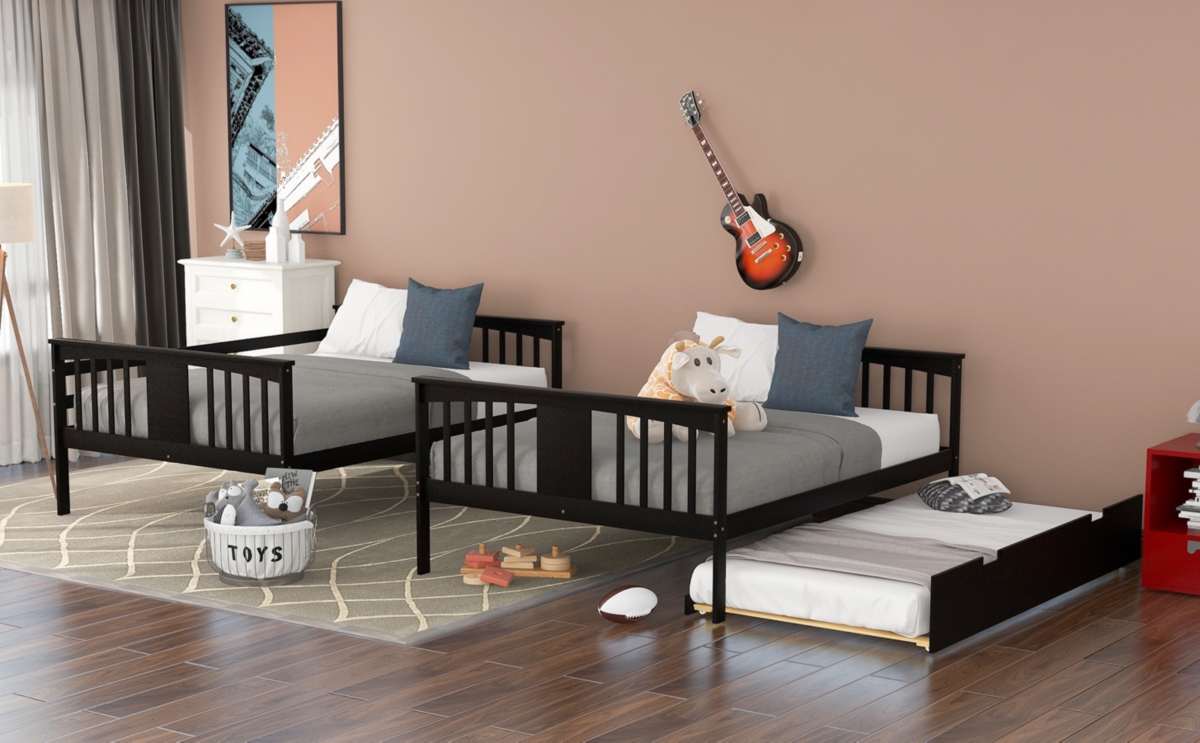 Streamdale Full Over Bunk Bed With Twin Trundle And Ladder